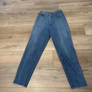 Jacques De Noir Vintage Pinstripe High-Rise Jeans (Size 5)
